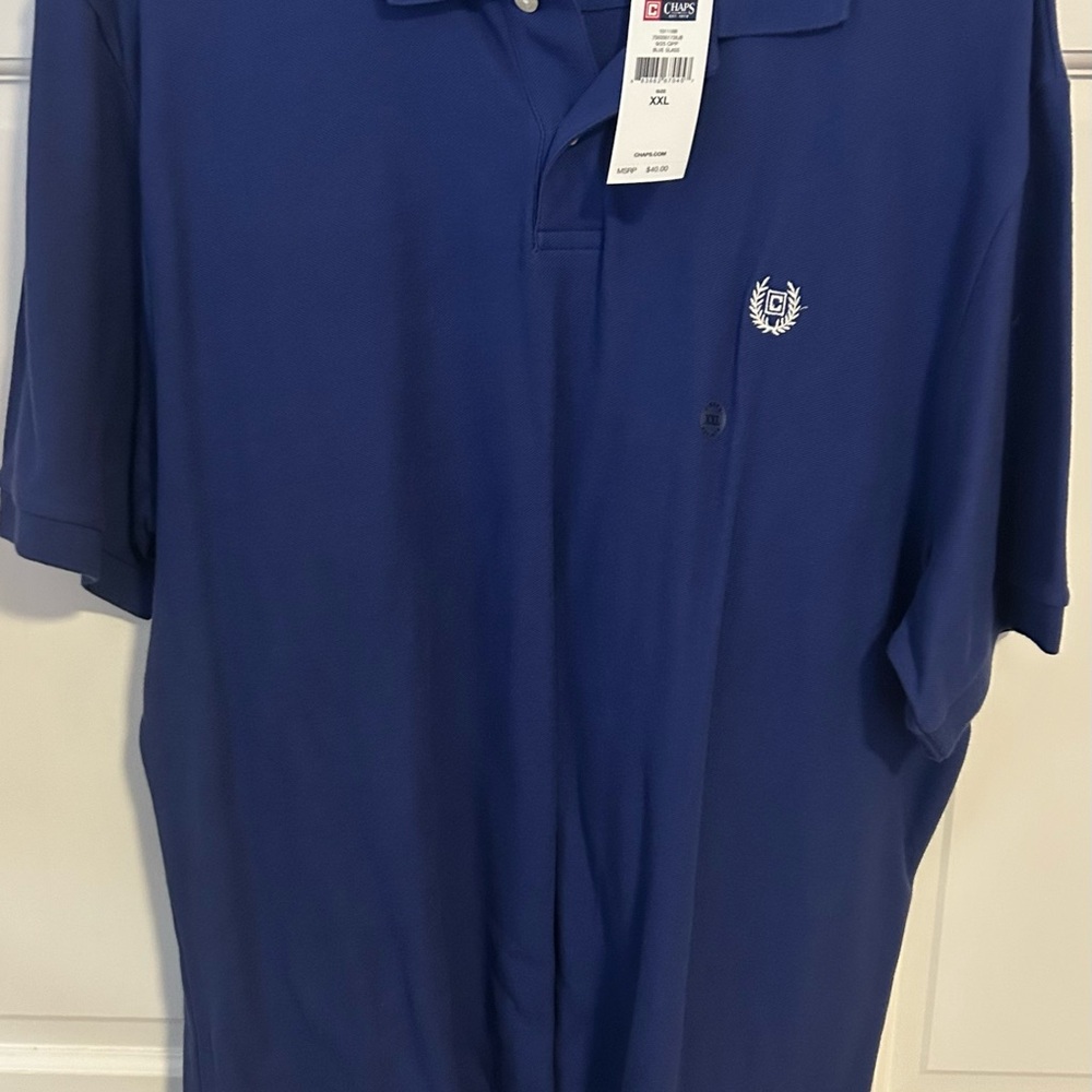 Chaps Men's Polo Shirt in Rich Blue - Picture 4 of 5